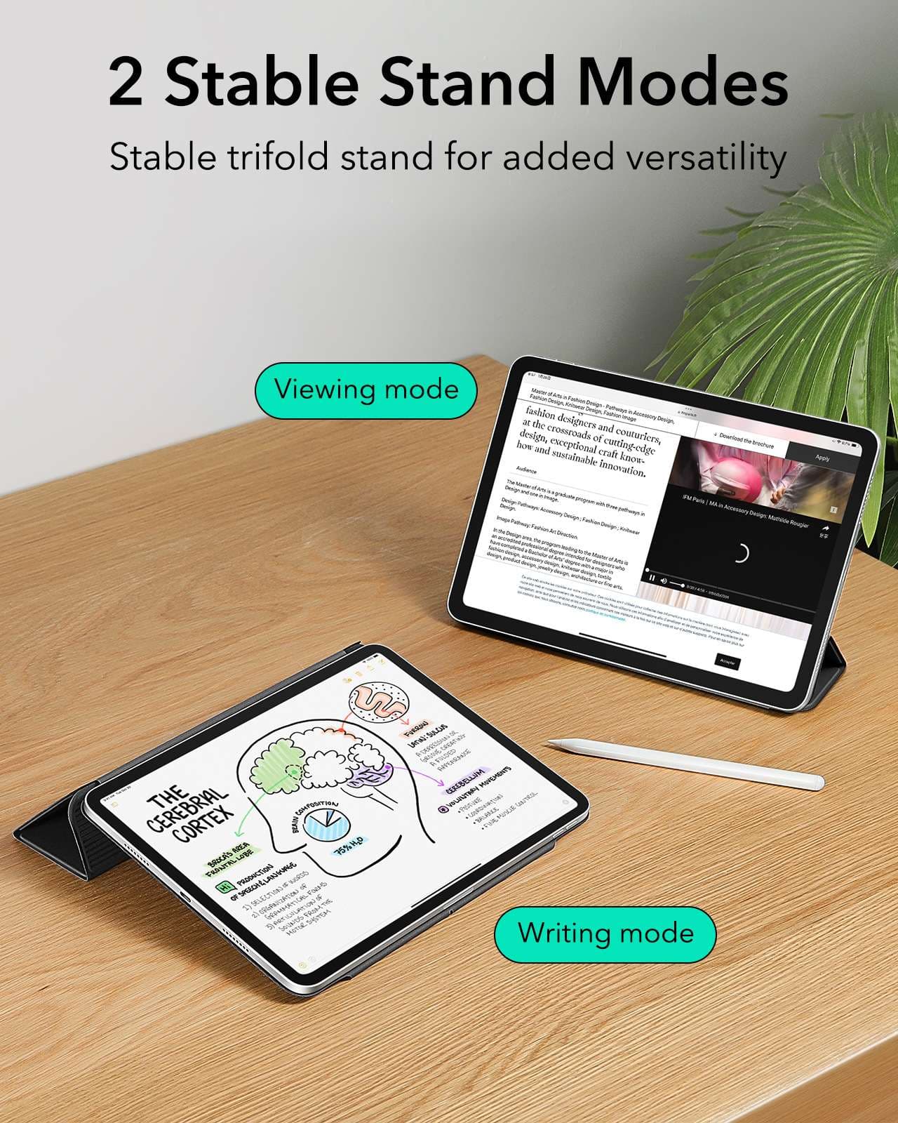 iPadケース　磁気吸着式アップルペンシル収納アイパッドケース