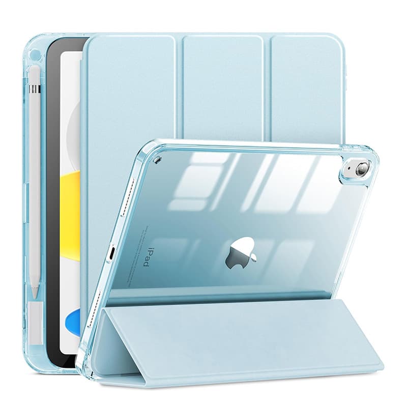 ipadカバー クリア背面三つ折り保護ケース