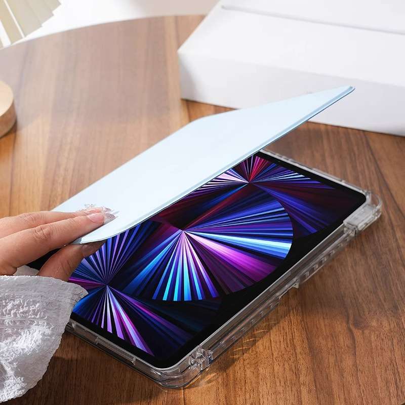 iPadケース　iPadスタンド機能付き 背面クリアケース