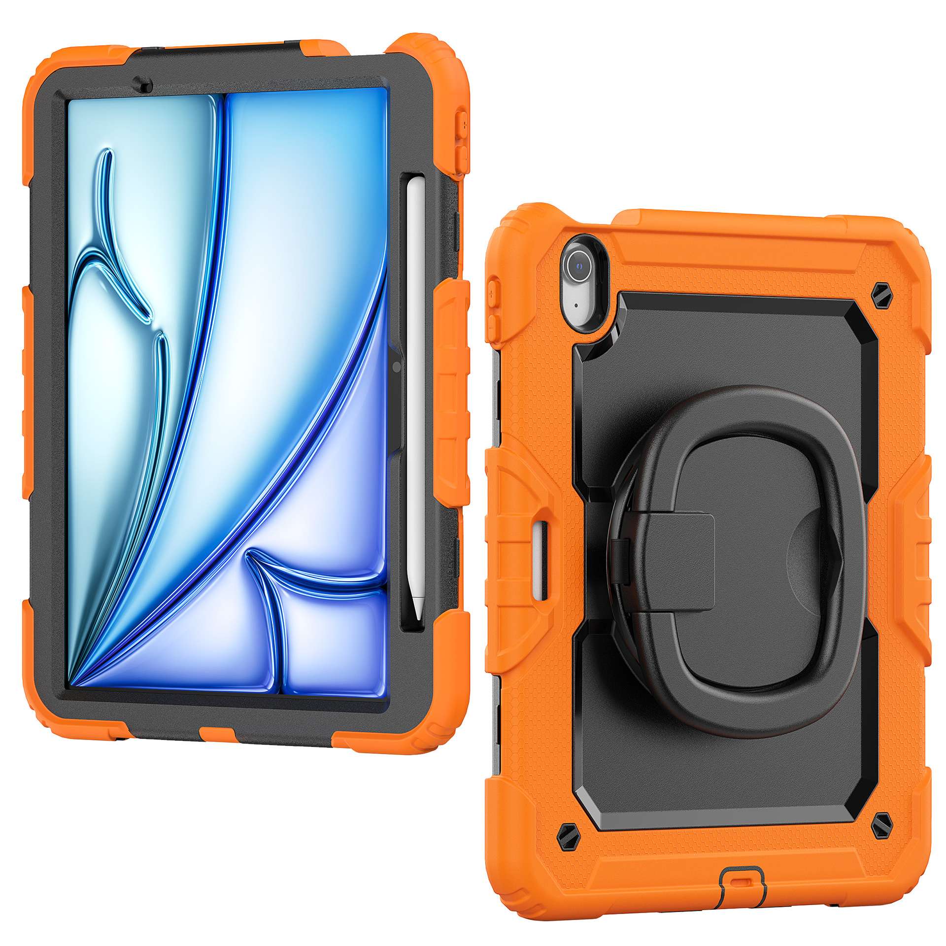 頑丈3層構造 回転スタンド付き iPadケース　