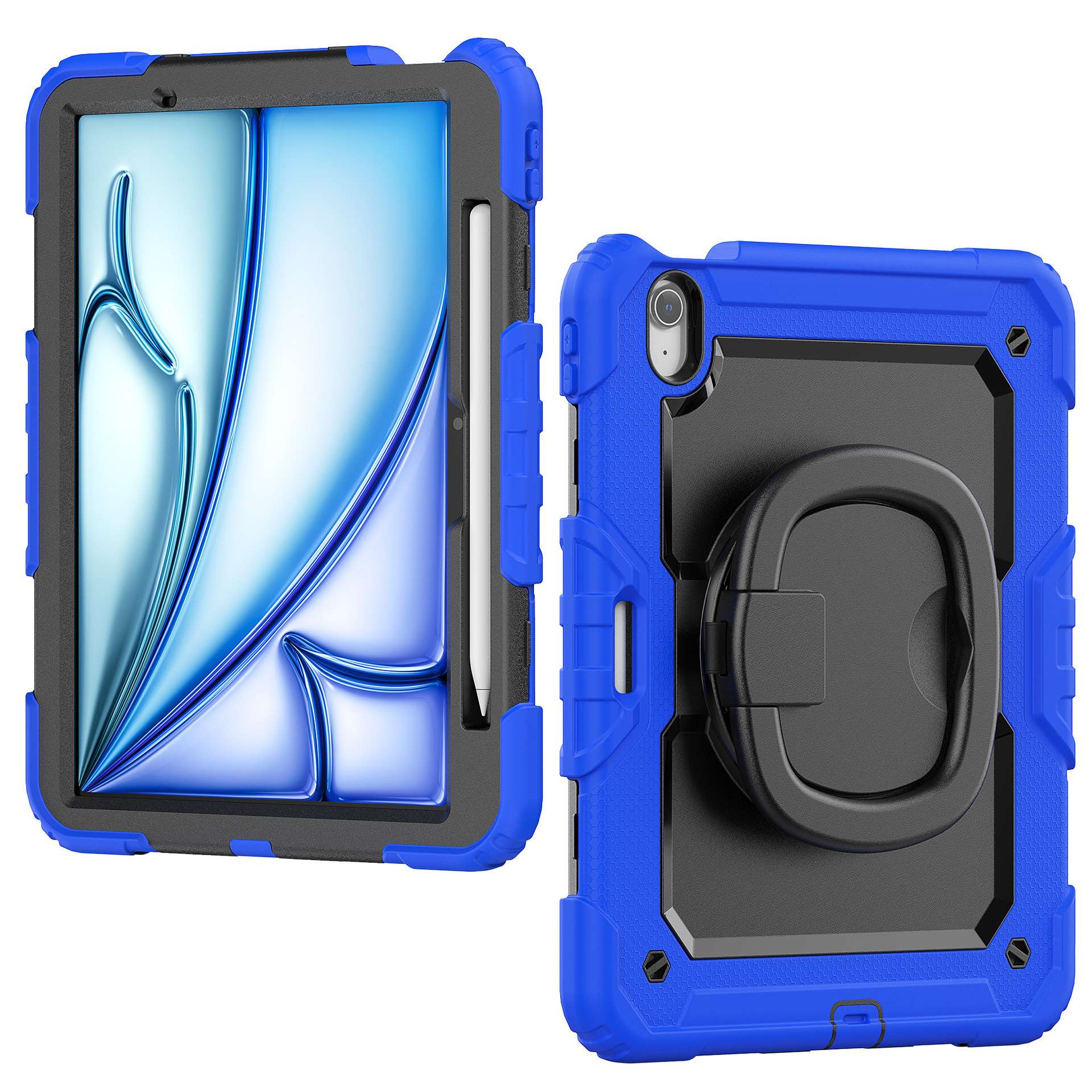 頑丈3層構造 回転スタンド付き iPadケース　