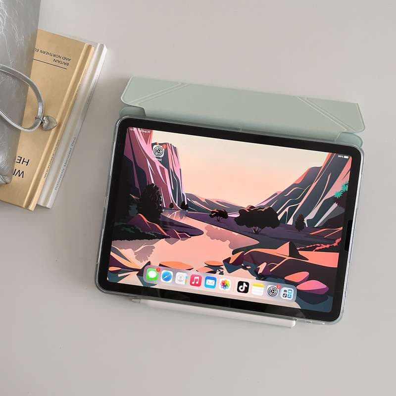 iPadケース　 幾何学模様の多機能保護カバー