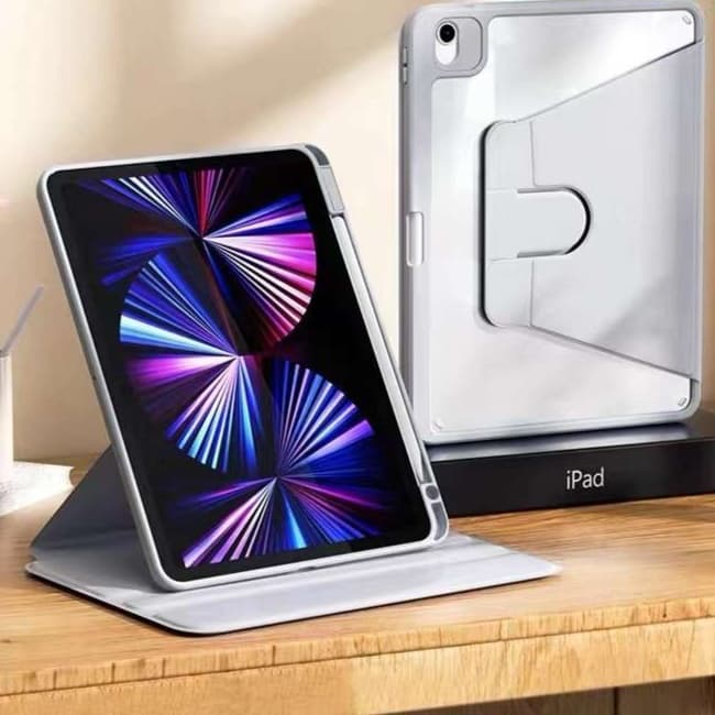 iPadケース 片手でラクラク 縦置き横置き スタンドケース