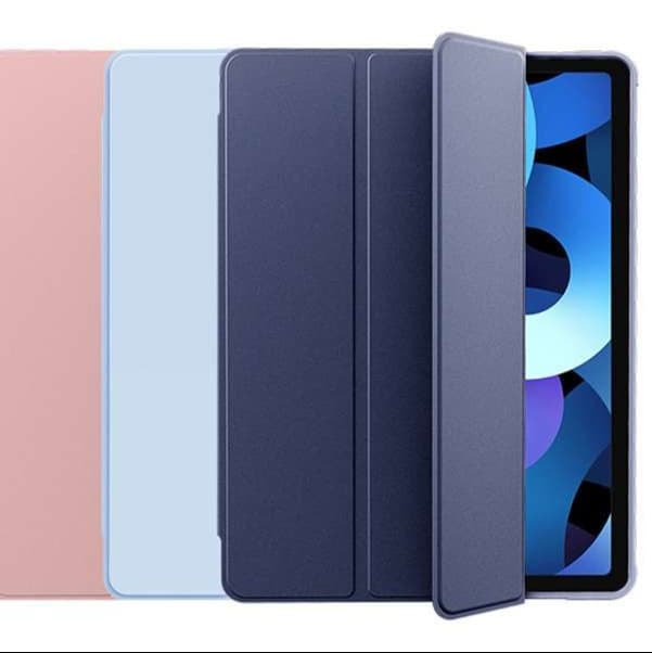 iPadケース 透明ペンホルダー付き 衝撃吸収保護カバー
