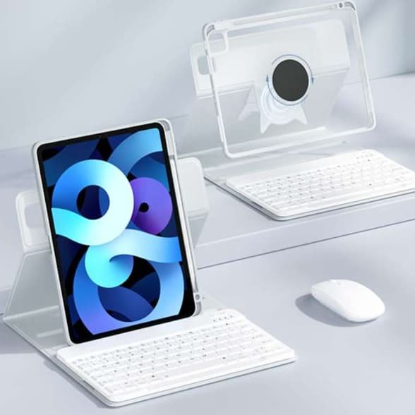iPadケース 多機能マグネット式回転スタンドケース