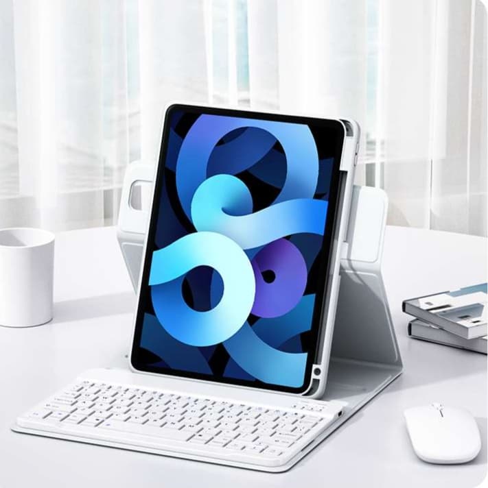 iPadケース 多機能マグネット式回転スタンドケース