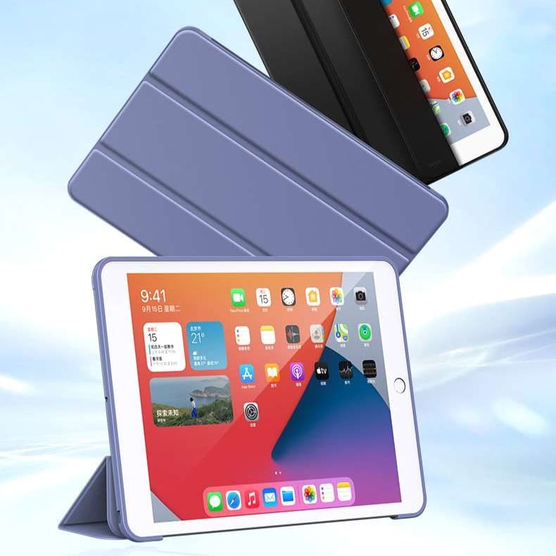 iPadケース 軽量薄型 衝撃吸収 二つ折り保護カバー