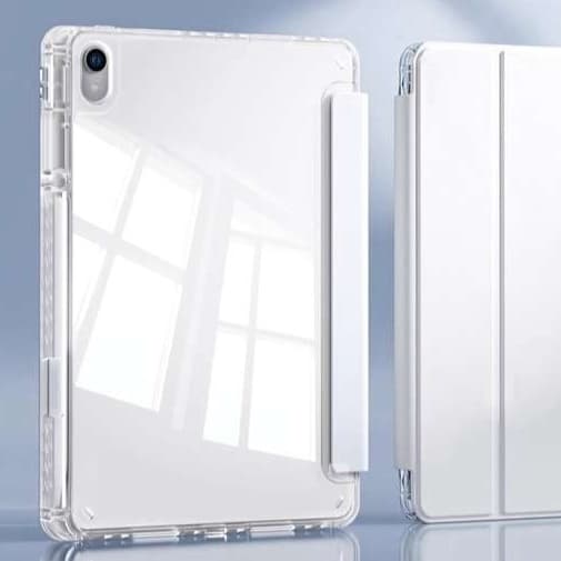 iPadケース 透明背面保護 高級感 二つ折り アイパッドカバー