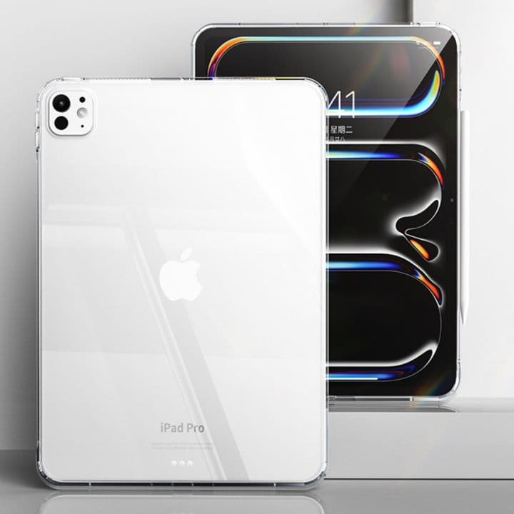 ipadカバー アイパッドプロ用三つ折り透明保護カバー