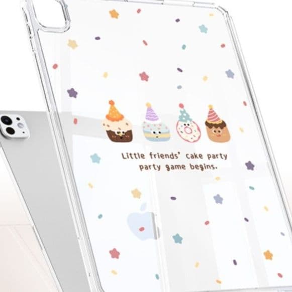 ipadカバー お菓子パーティー透明保護ケース