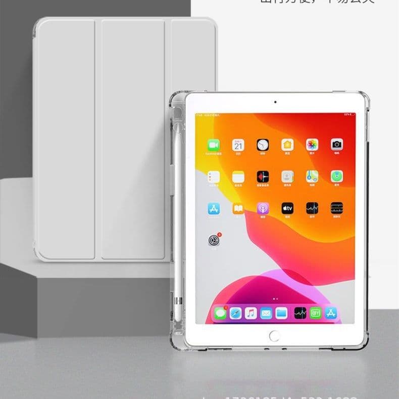 ipadカバー 筆記用具収納機能付き三つ折りタブレットケース