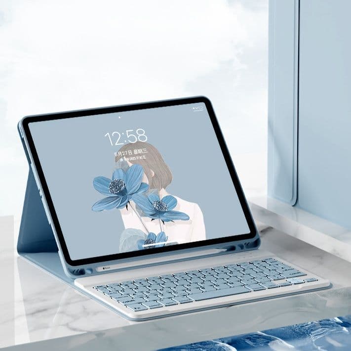 ipadカバー 無線接続鍵盤付き多機能型アイパッドカバー