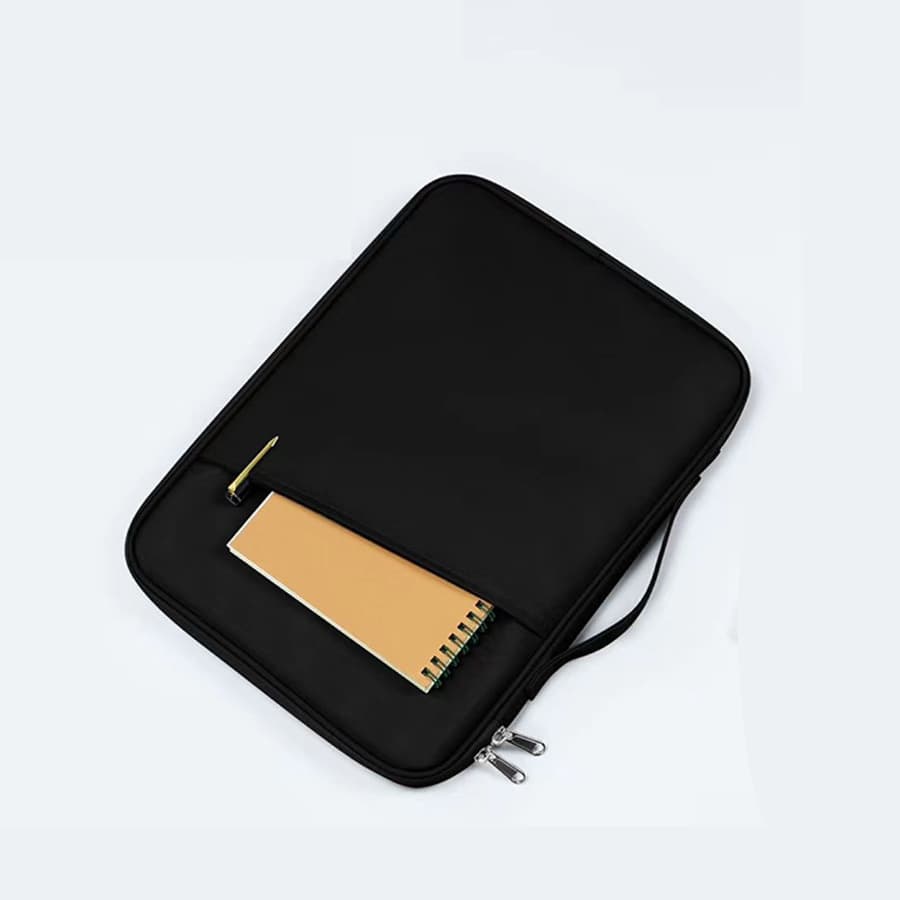 ipadカバー 多機能収納ポケット付き持ち運びipadケース