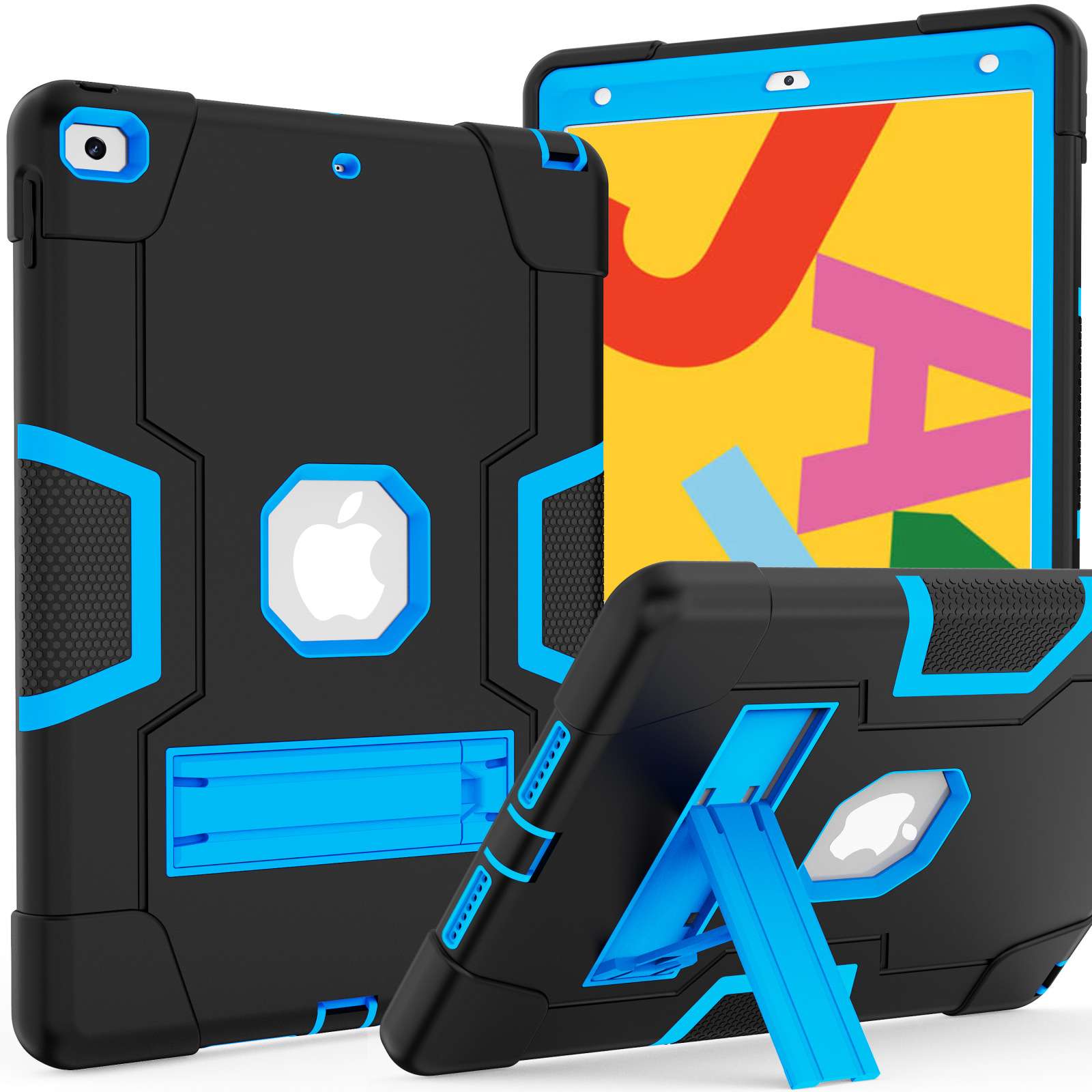 iPadケース　耐衝撃スタンド機能付きiPad第8世代保護ケース