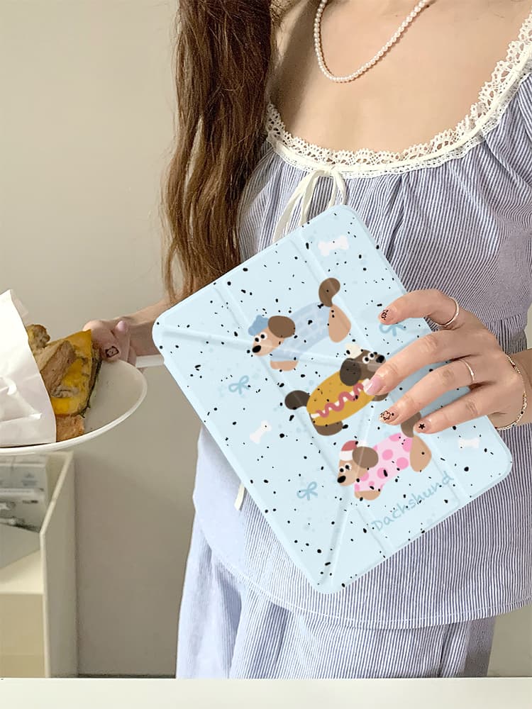 ipadカバー わんちゃん柄 透明保護カバー