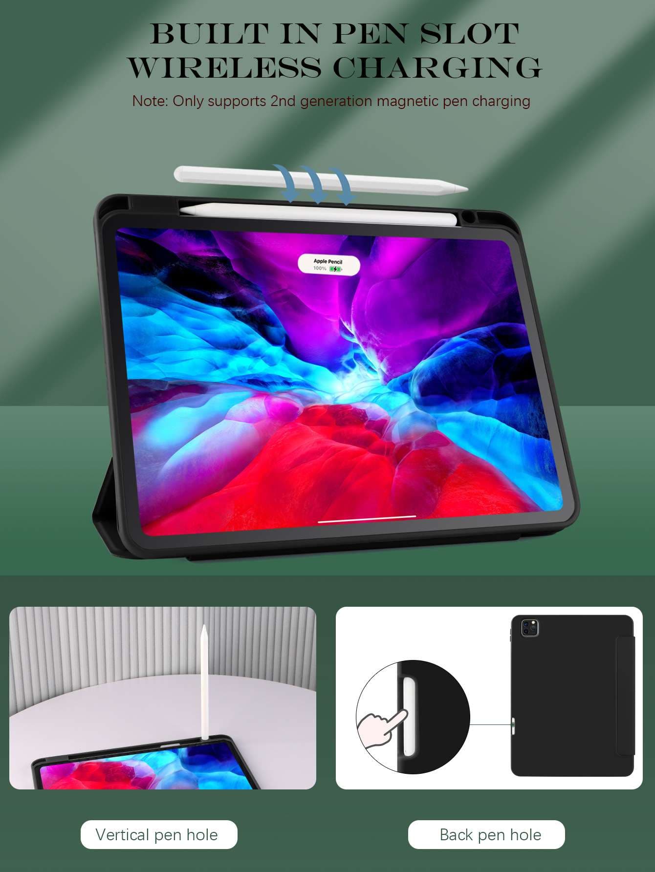 iPadケース　 多機能折りたたみ式保護カバー