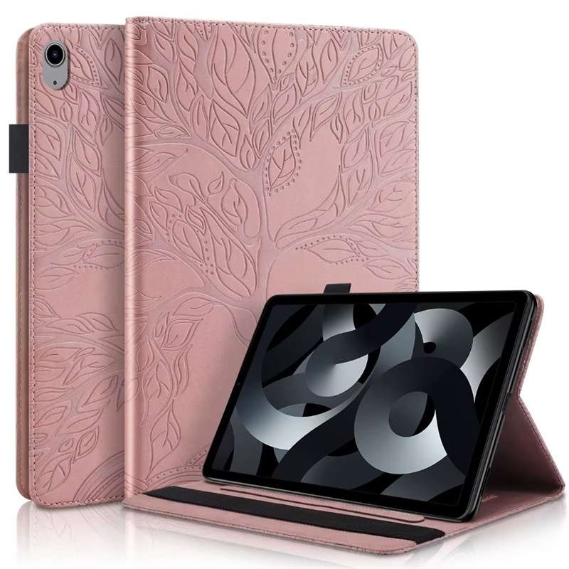 iPadケース　 樹木柄浮き彫りタブレットケース
