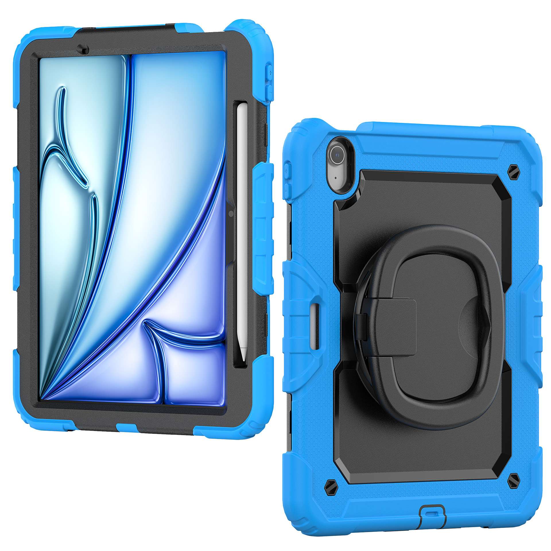 頑丈3層構造 回転スタンド付き iPadケース　