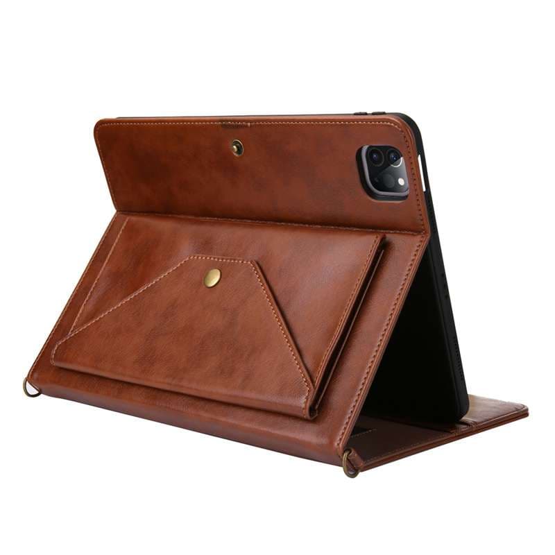 iPadケース　 多機能ショルダー付きレザー調タブレットケース