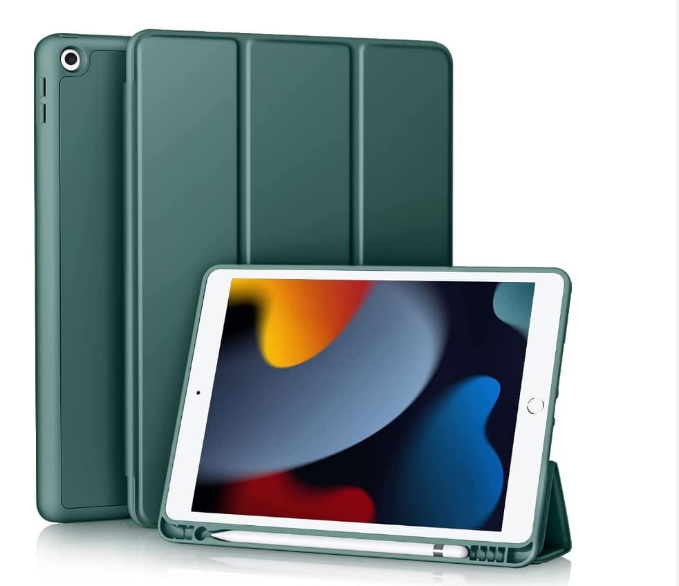 ipadカバー 三つ折りスタンド機能付き多機能保護カバー