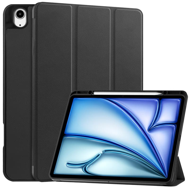 ipadカバー 三つ折り薄型スタンド機能付き耐衝撃保護ケース
