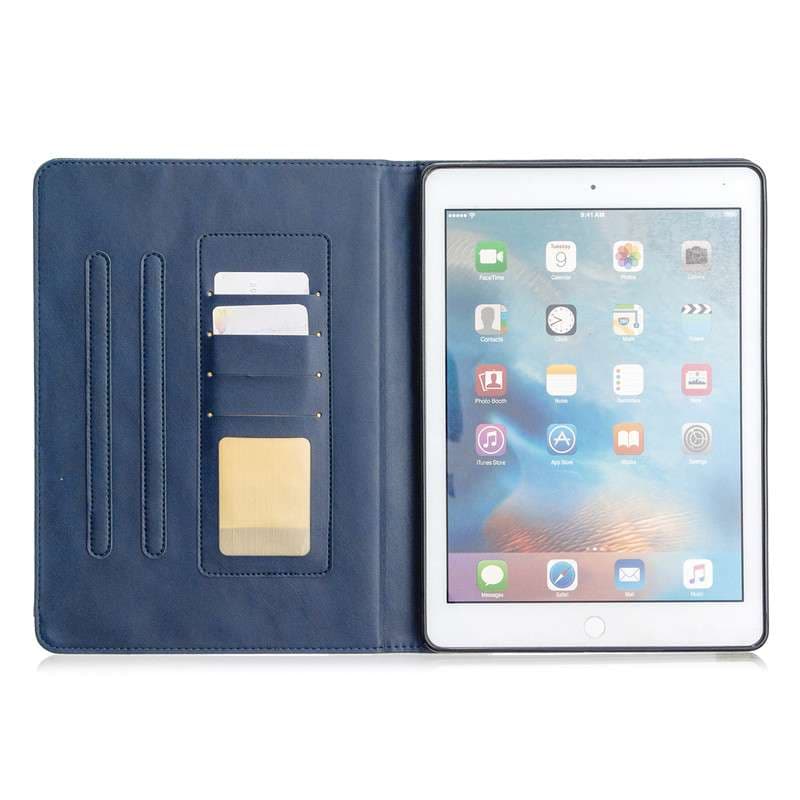 幾何学模様デザイン 高級感漂う手帳型iPadケース　