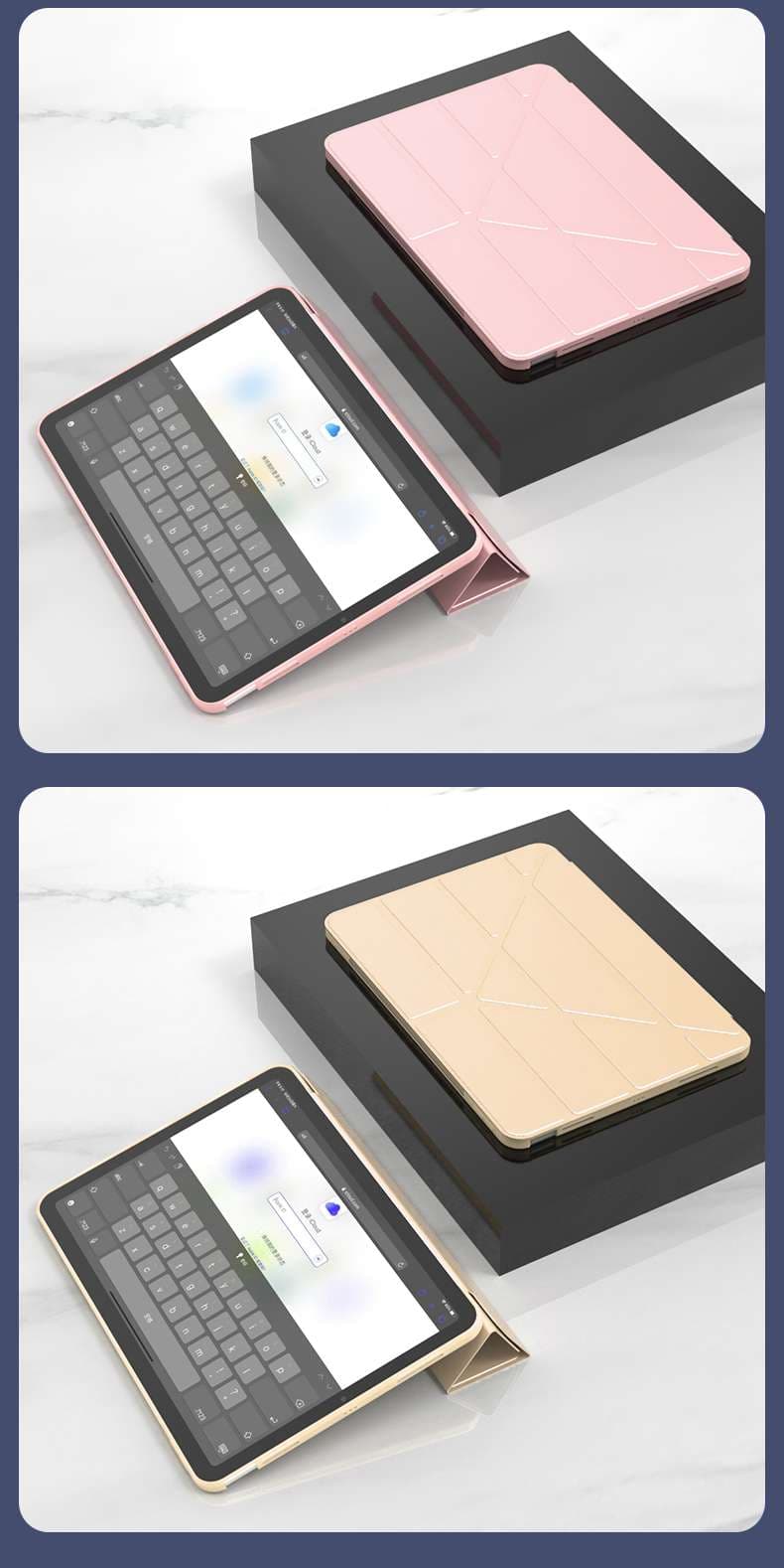 iPadケース　折り畳み式スタンド機能付きiPad Airケース