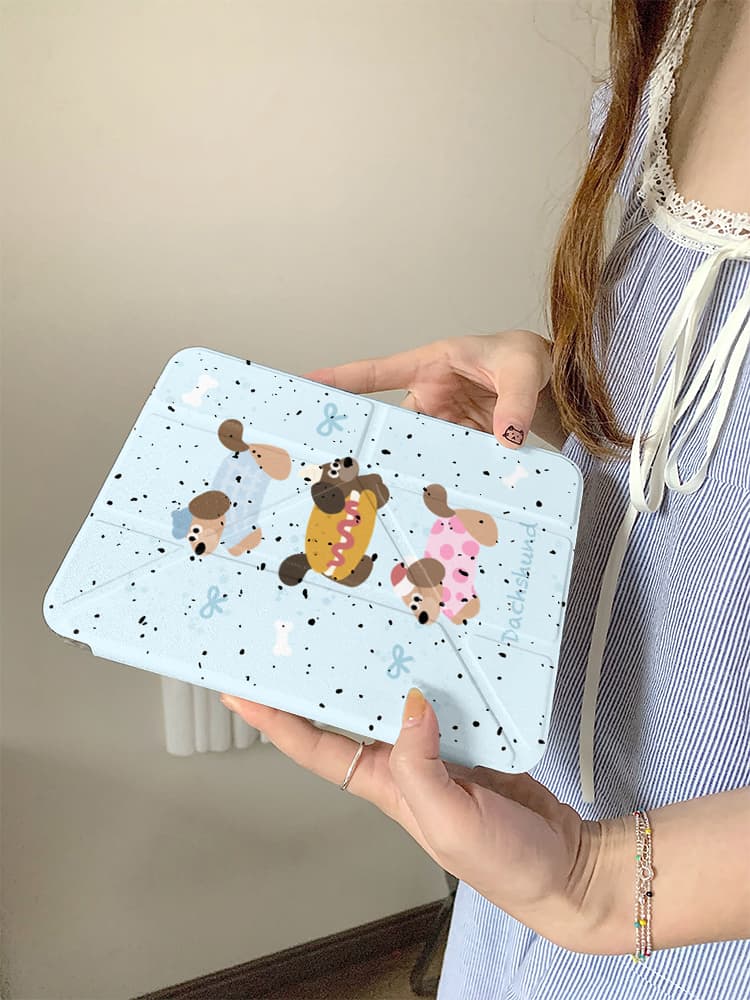 ipadカバー わんちゃん柄 透明保護カバー