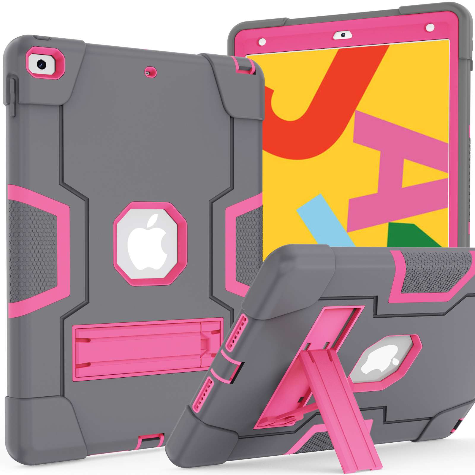 iPadケース　耐衝撃スタンド機能付きiPad第8世代保護ケース