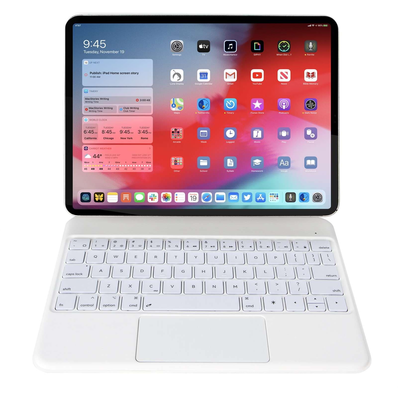 iPadケース　iPadキーボード付き充電スタンドケース
