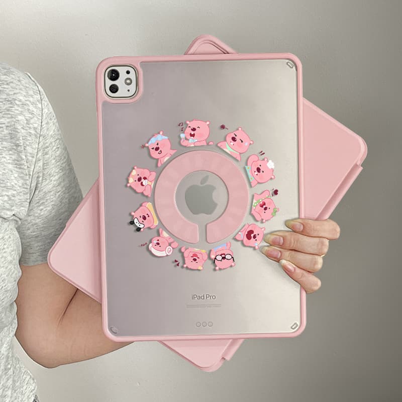 ipadカバー 動物たちの輪で彩る専用プロケース