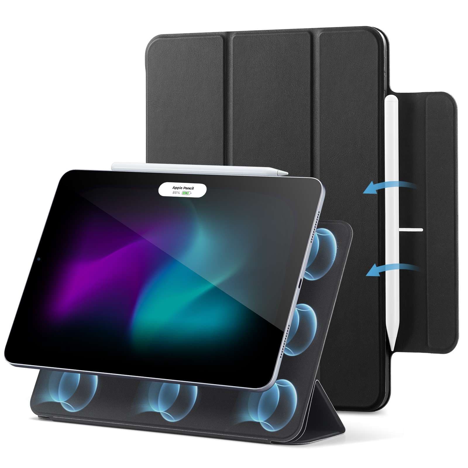 iPadケース　磁気吸着式アップルペンシル収納アイパッドケース