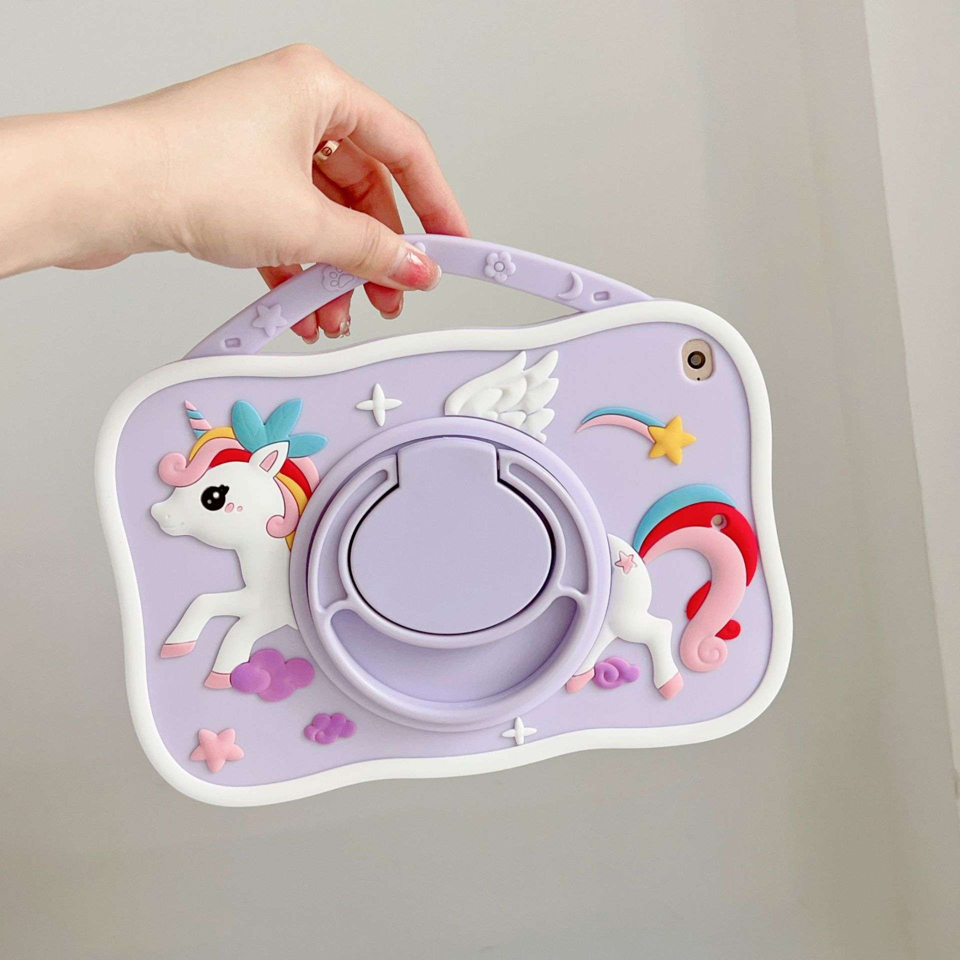 iPadケース　ユニコーン柄キッズ向けiPad保護ケース