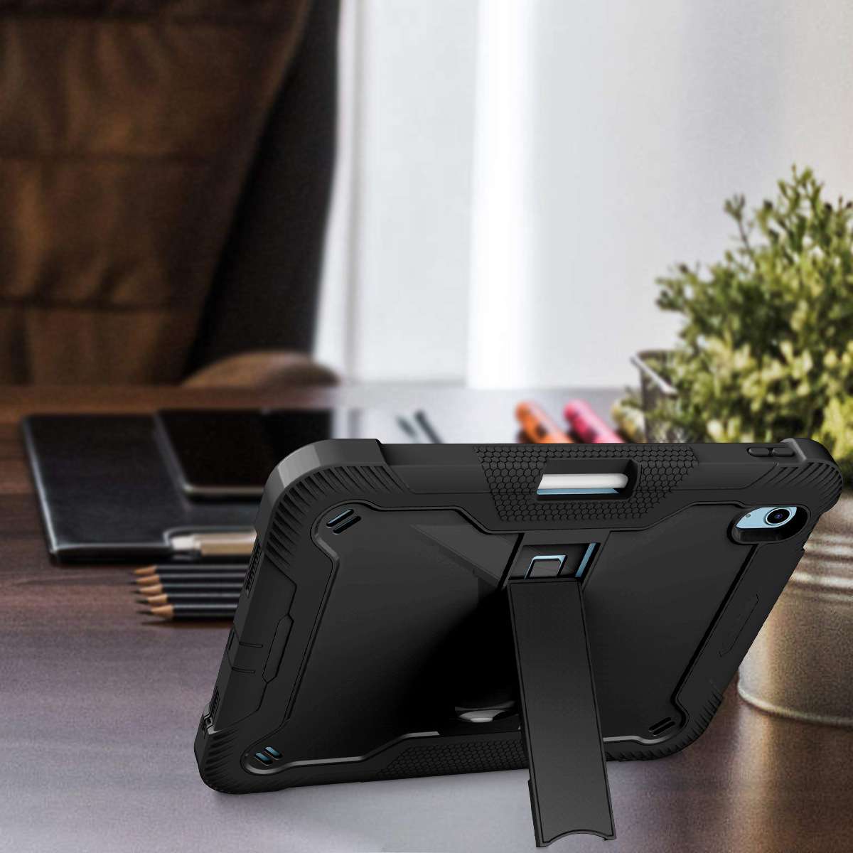 iPadケース　頑丈な衝撃吸収タブレットケース スタンド機能付き