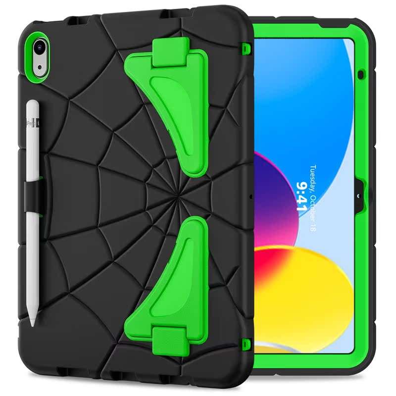 iPadケース　 蜘蛛の巣模様 頑丈保護ケース