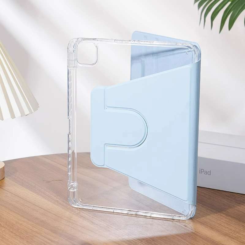 iPadケース　iPadスタンド機能付き 背面クリアケース