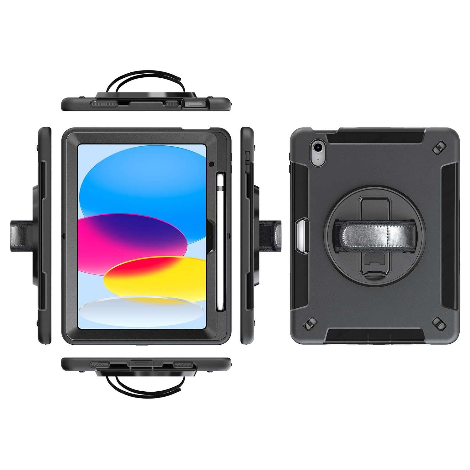 iPadケース　頑丈な回転スタンド付きiPad保護ケース