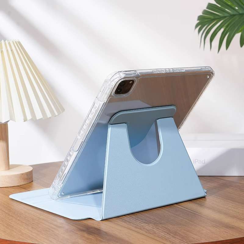 iPadケース　iPadスタンド機能付き 背面クリアケース