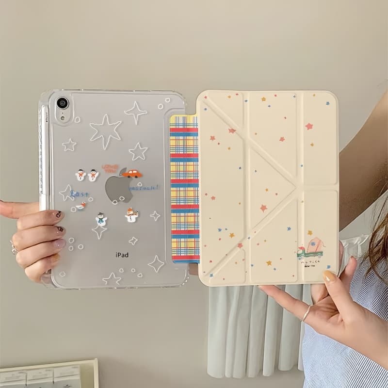ipadカバー 星空模様の折り畳み式保護カバー