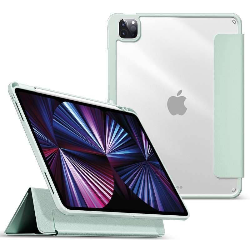 iPadケース　 透明背面パネル付き多機能保護カバー