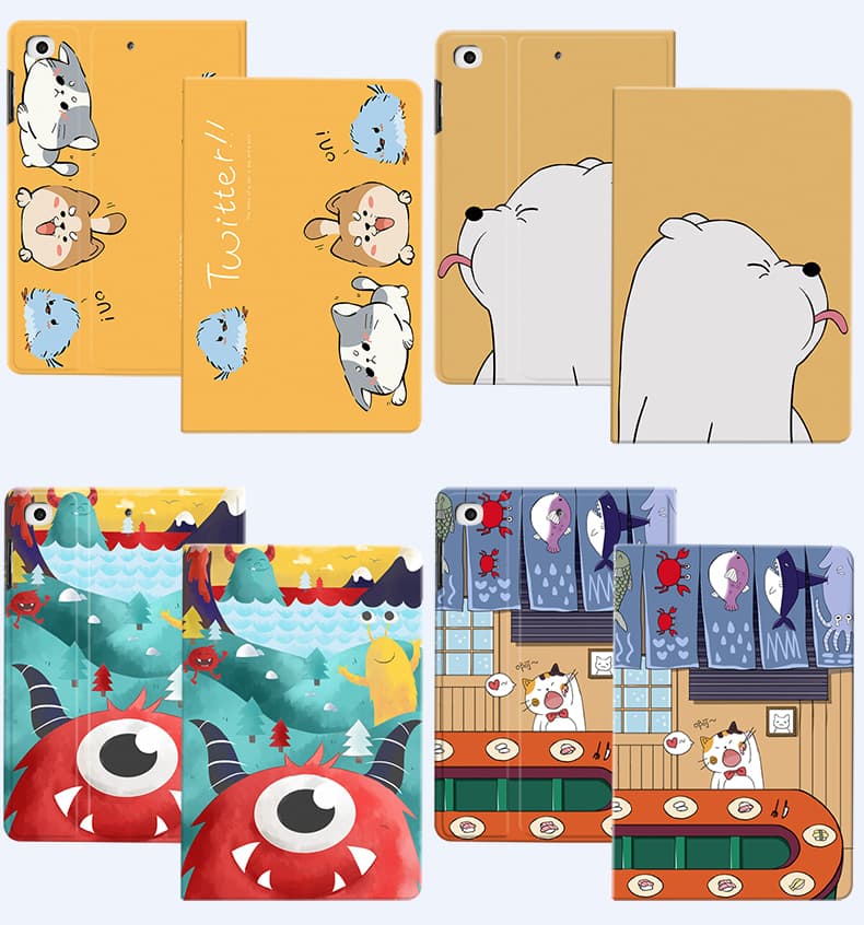 ipadカバー かわいい動物イラスト保護カバー