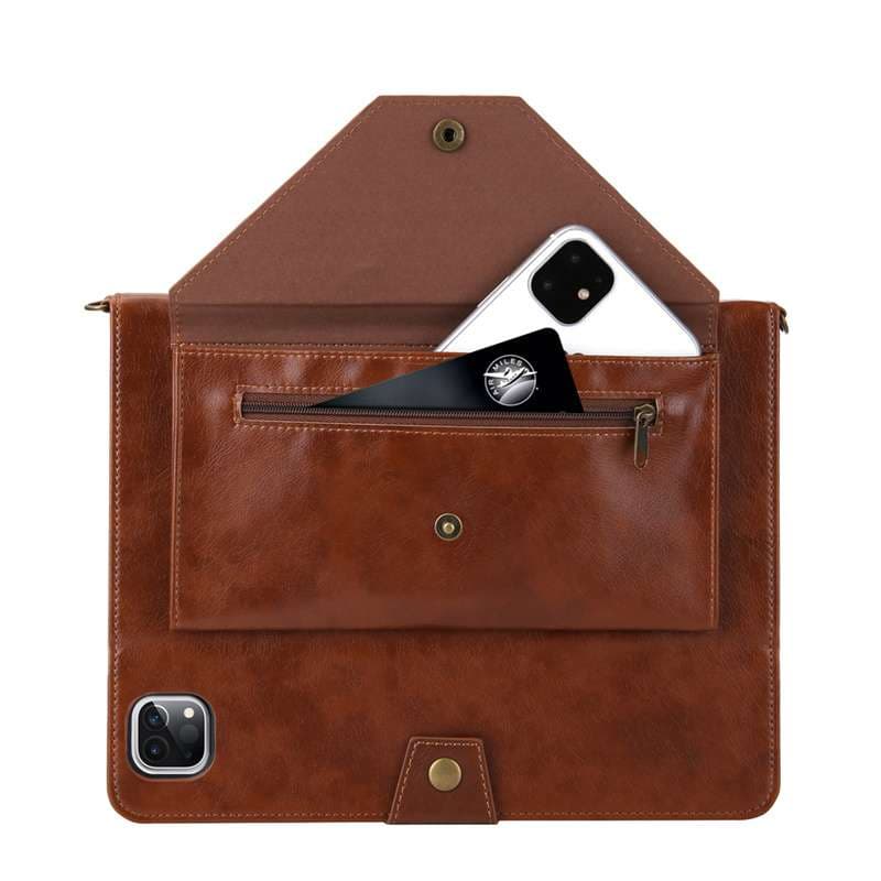 iPadケース　 多機能ショルダー付きレザー調タブレットケース