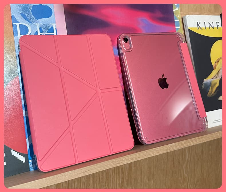ipadカバー 透明折り畳みスタンド機能付き保護ケース