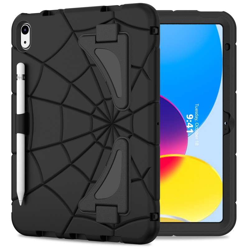 iPadケース　 蜘蛛の巣模様 頑丈保護ケース