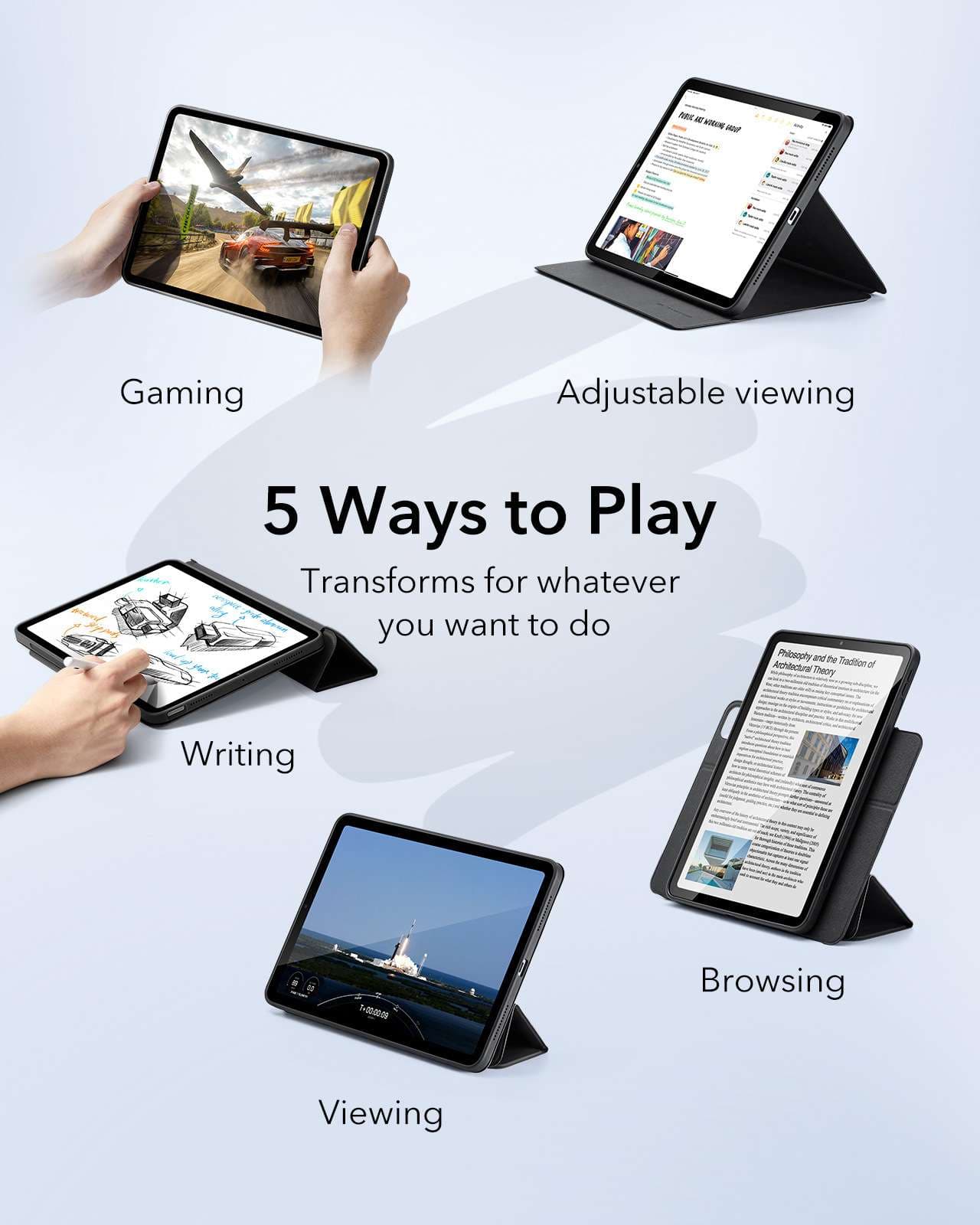 iPadケース　磁気吸着式マルチ機能アイパッド保護ケース