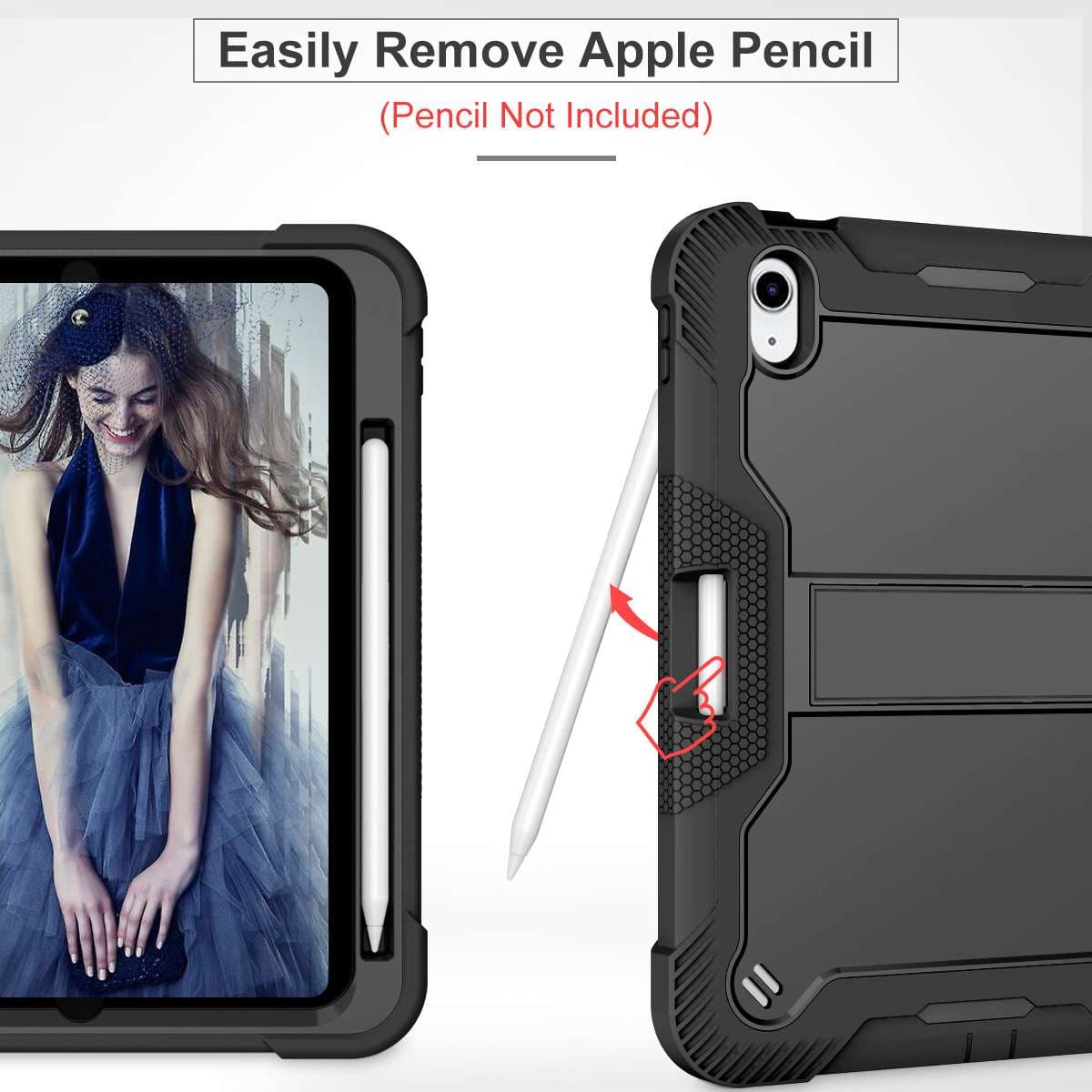 iPadケース　頑丈な衝撃吸収タブレットケース スタンド機能付き