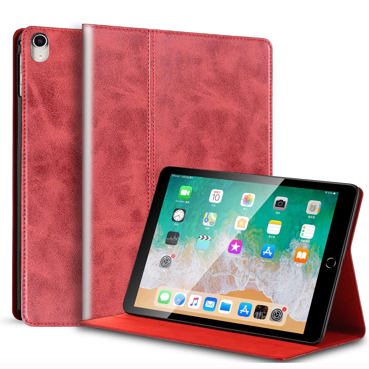iPadケース 上質な手触り 耐久性抜群の折り畳み式タブレットカバー