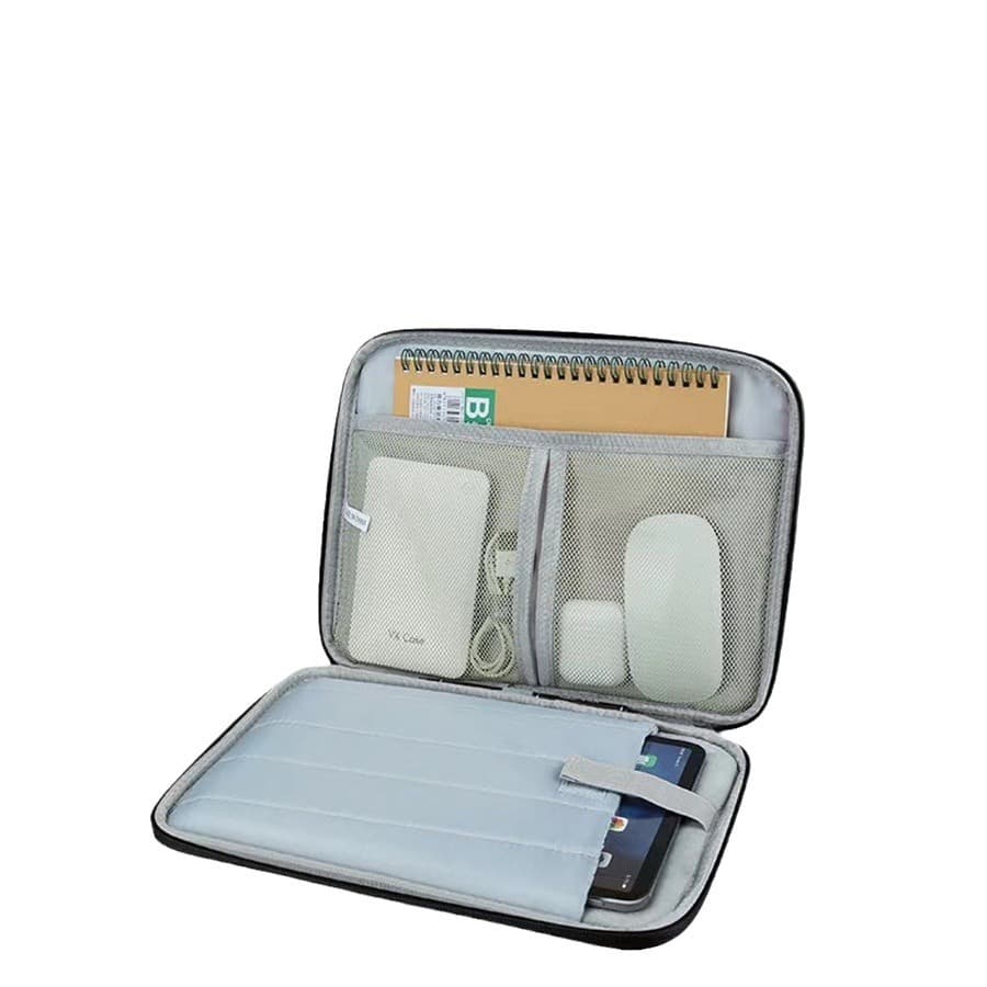 ipadカバー 多機能収納ポケット付き持ち運びipadケース