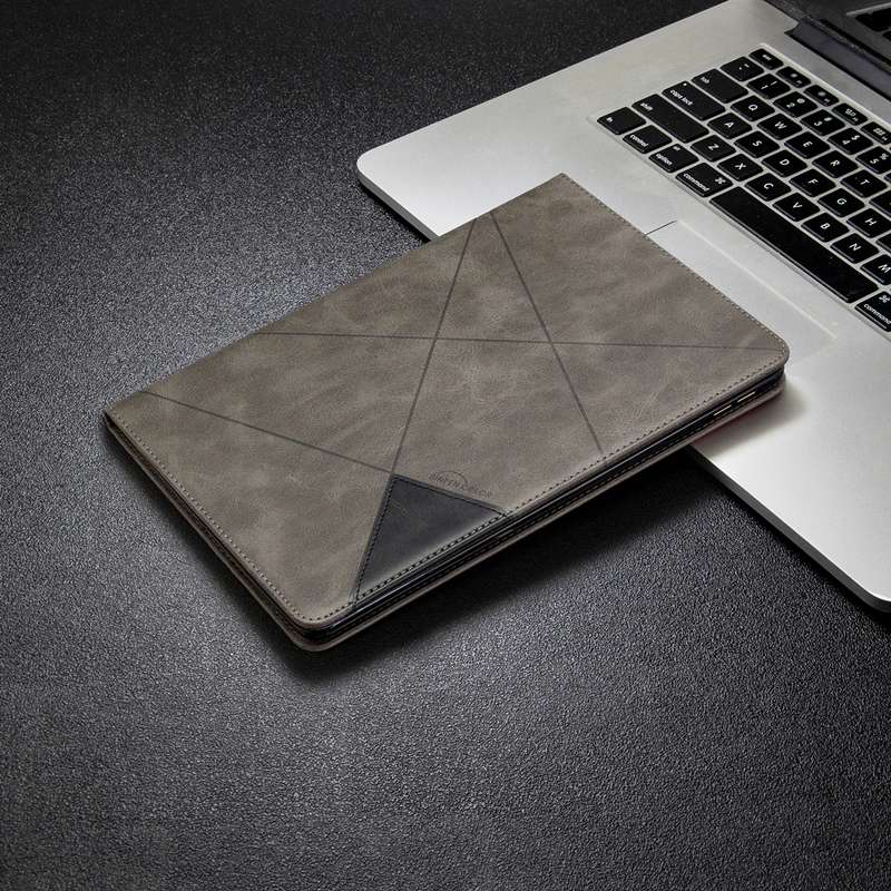 幾何学模様デザイン 高級感漂う手帳型iPadケース　