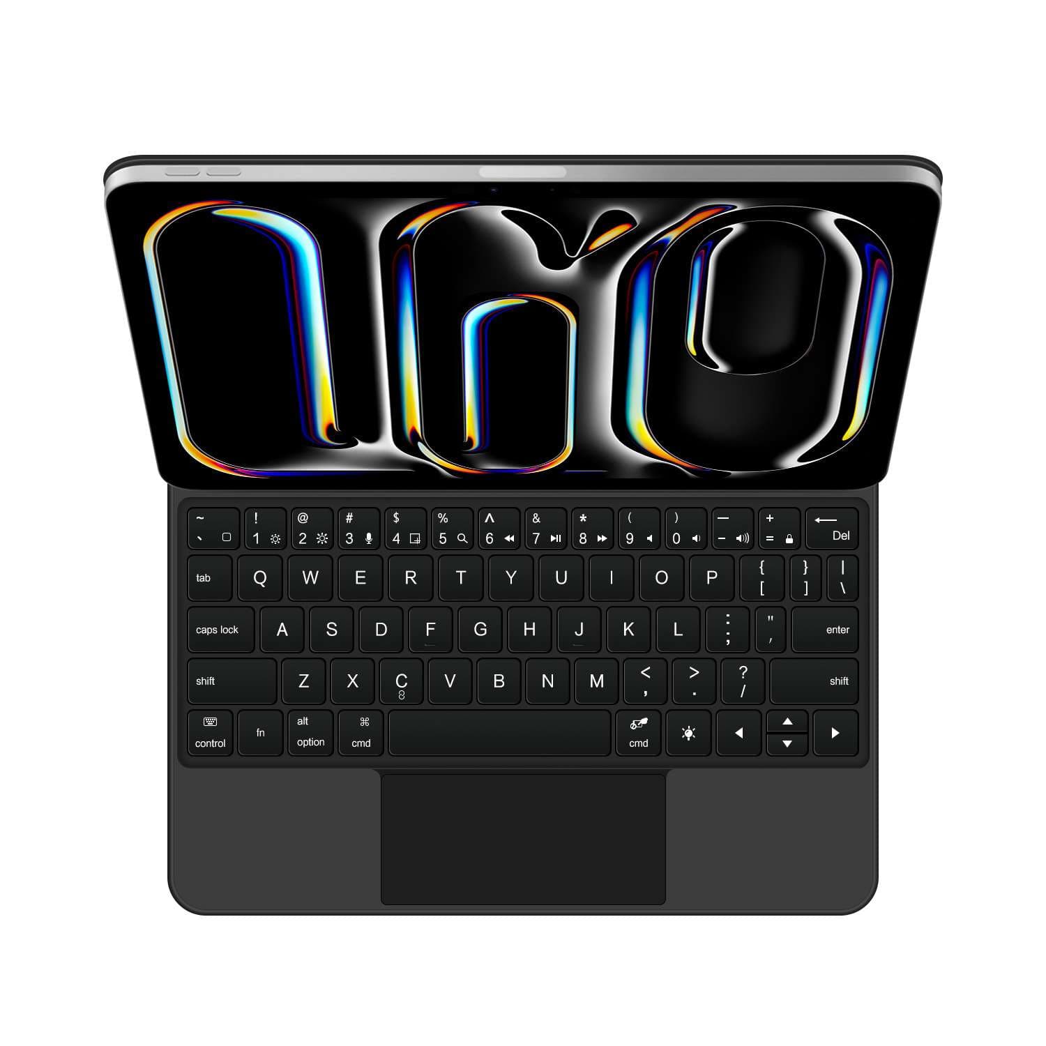 iPadケース　虹色デザイン アイパッドエア用キーボード付きケース